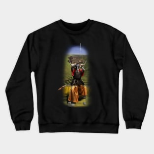 Exclusive Hand Drawn Samurai Bull | Samurai Collection Item-1 (Bull) | by Rendigart Studio Crewneck Sweatshirt